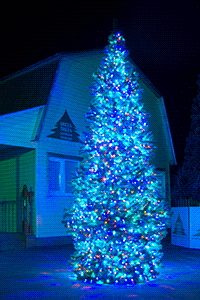 Освещение LED на елку